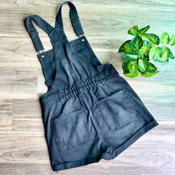 No Boundaries Junior Core Jean Romper Black Denim Overalls Shorts Size M (7–9) - Picture 14 of 15